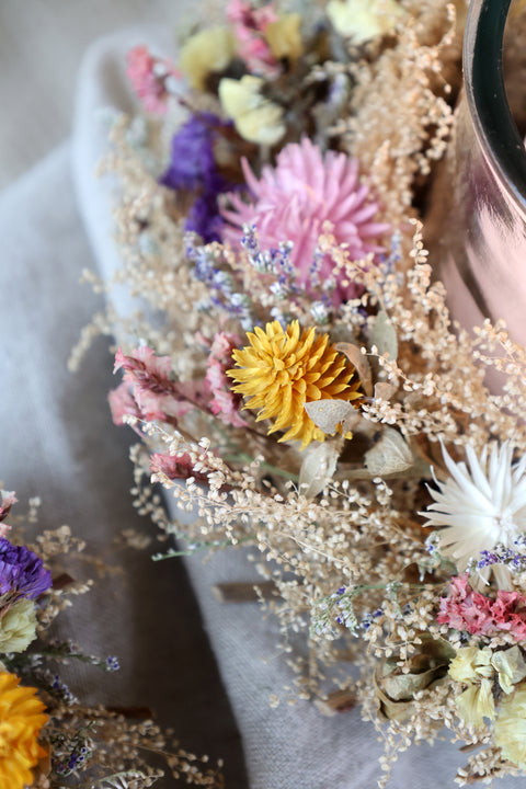 Hurricane avec Couronne de Fleurs Naturelles