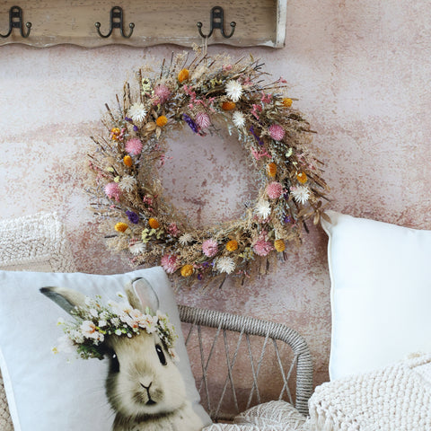 Couronne Naturelle de Feuilles et Fleurs