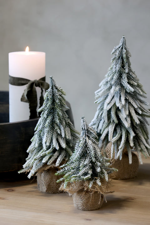 Sapin décoratif avec neige 35 cm