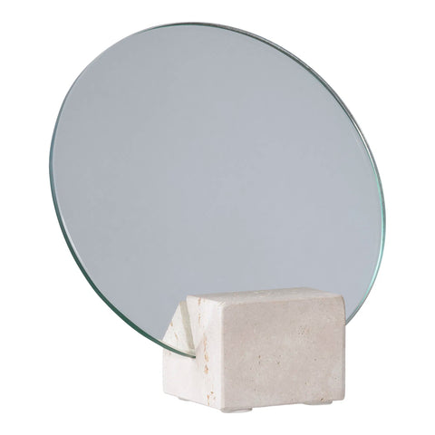 Miroir de Table en Travertin Naturel