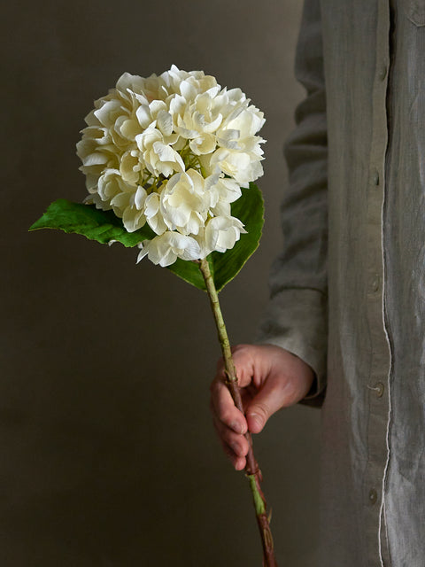 Tige Artificielle Hortensia Blanche