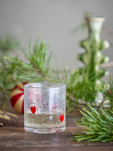 Verre Debra avec cœurs