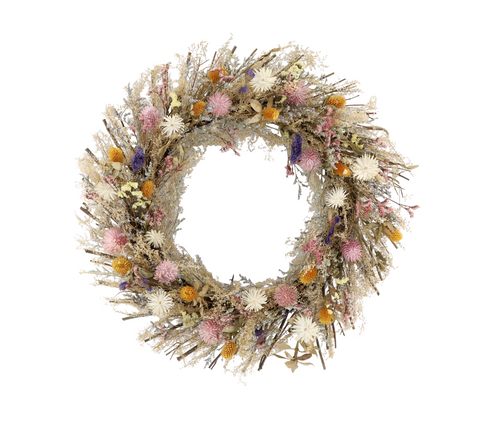Couronne Naturelle de Feuilles et Fleurs