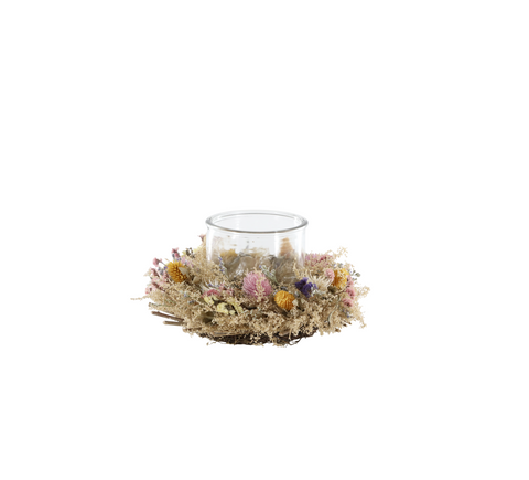 Hurricane avec Couronne de Fleurs Naturelles