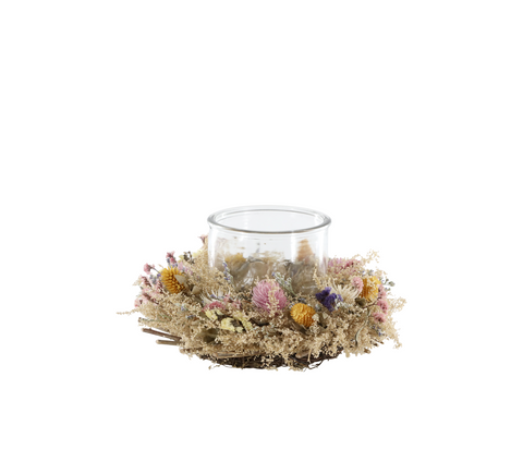 Hurricane avec Couronne de Fleurs Naturelles