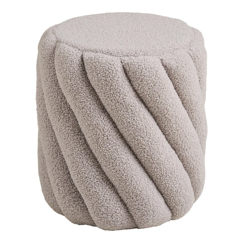 Pouf Sana en tissu bouclette