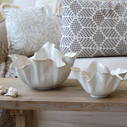 Coupe décorative en grès