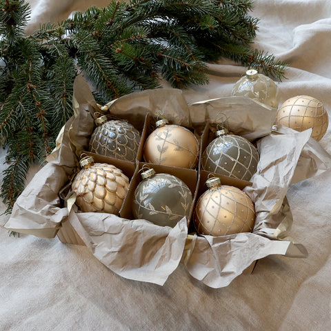 Boules de Noël champagne