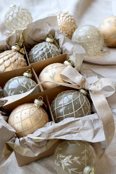 Boules de Noël champagne
