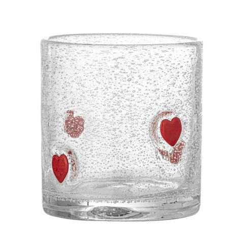 Verre Debra avec cœurs