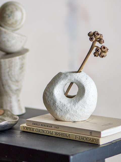 Vase Caia blanc en grès