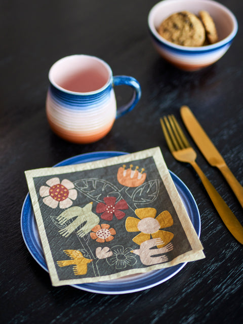 Serviettes Vivielle fleurs