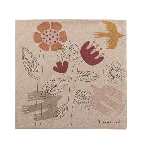 Serviettes Vivielle fleurs
