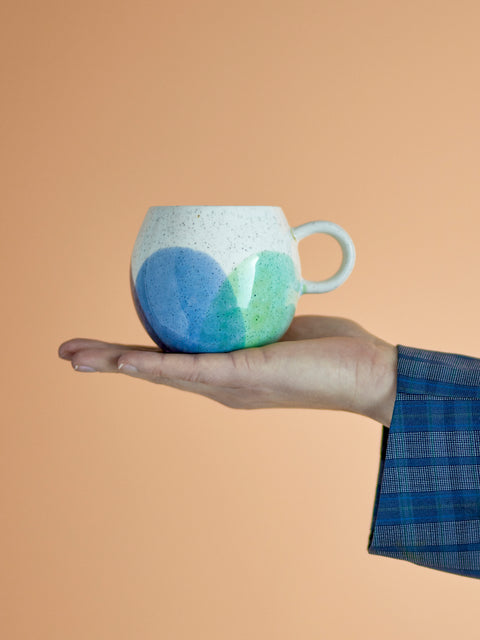 Tasse Paula en grès bleu