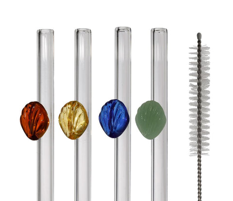 Paille en verre Coquillage
