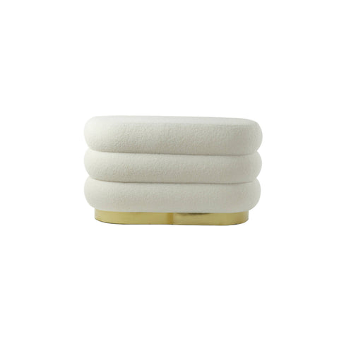 Pouf Lyall Bouclette crème