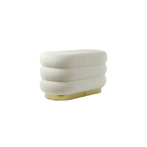 Pouf Lyall Bouclette crème