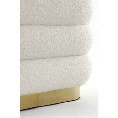 Pouf Lyall Bouclette crème