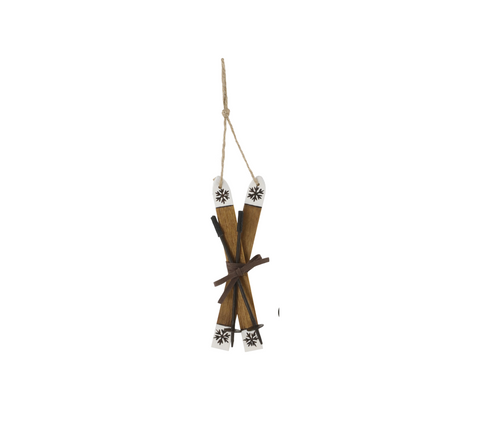 Suspension décorative skis vintage