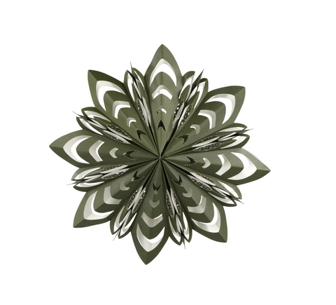 Étoile décorative en papier olive