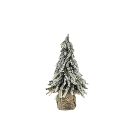 Sapin décoratif avec neige 27 cm