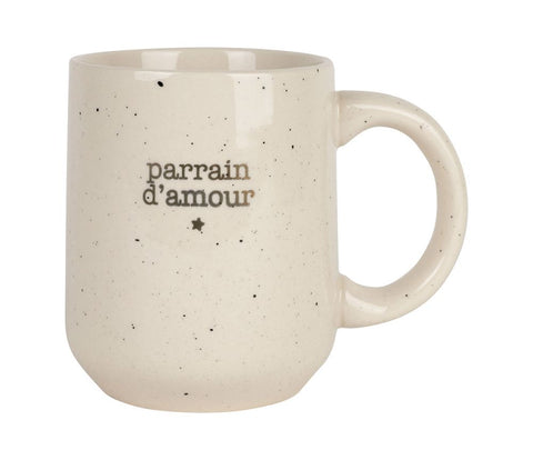 Mug Parrain Bonheur Étoile Blanc