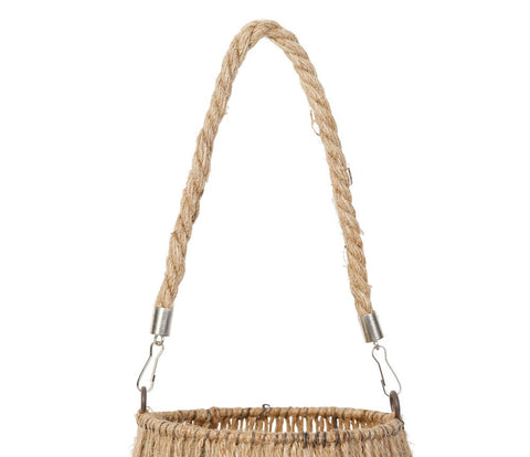lanterne en corde naturelle H20 cm