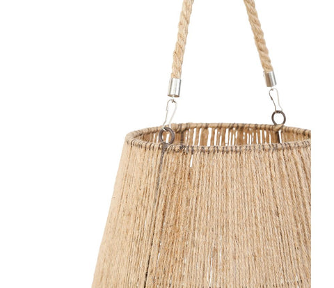 lanterne en corde naturelle H20 cm