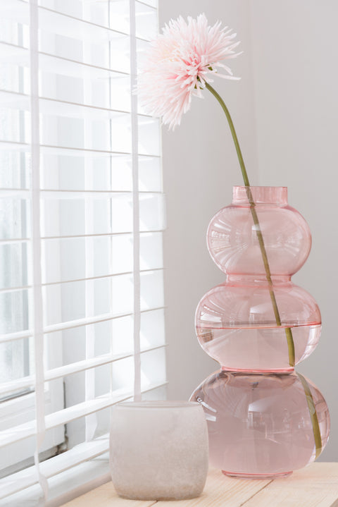 Pink ball vase