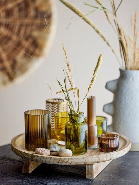 Tray with tealight holder